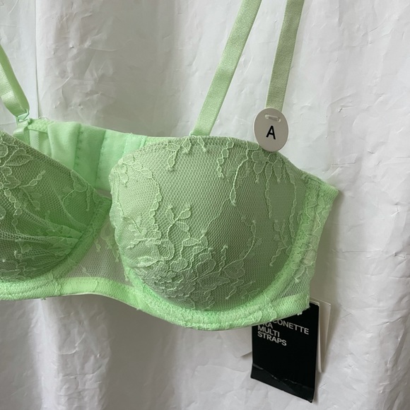 34A Neon Green Lace Bra - Picture 2 of 7